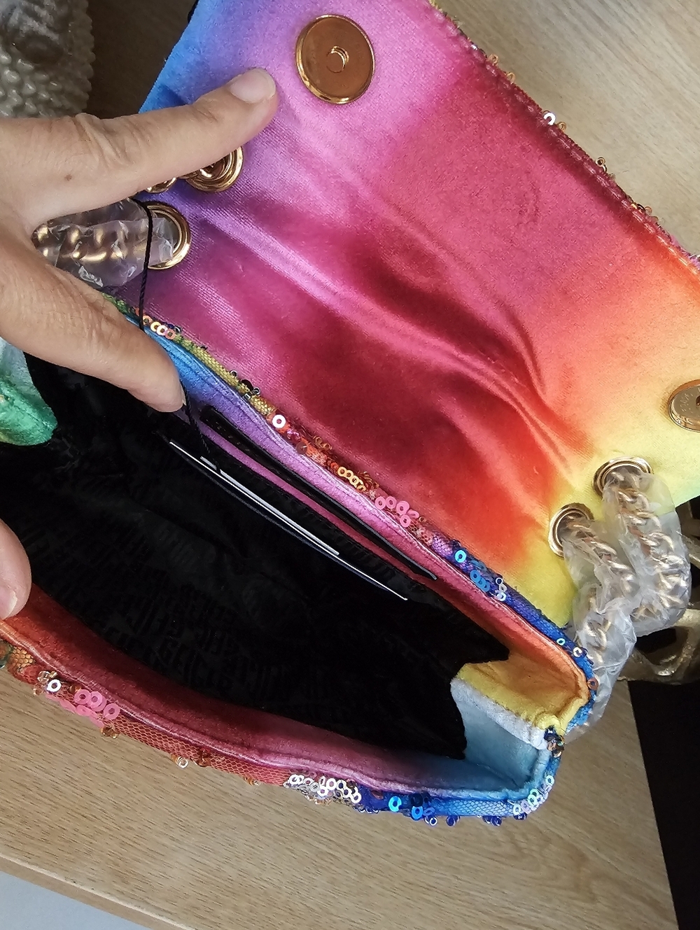 Kurt Geiger Medium Sequin Kesington Bag. - Picture 9 of 10
